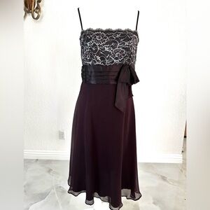 Robbie Bee Brown Spaghetti Strap Sundress Midi